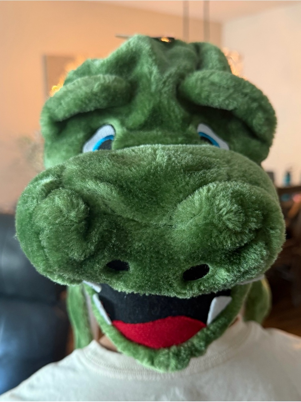 Mikazuki Momoko Kid’s Green Soft Plush Alligator Hat, Age 6-12, Japanese